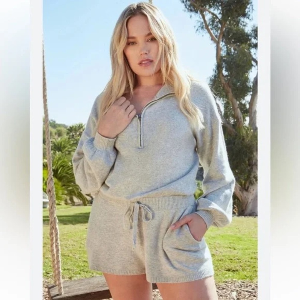 NWT Spiritual Gangster Super Soft Funnel Neck Romper Knit Sweater Jumpsuit XS - Picture 16 of 16